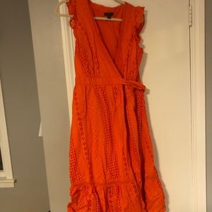 J crew Orange Wrap Dress